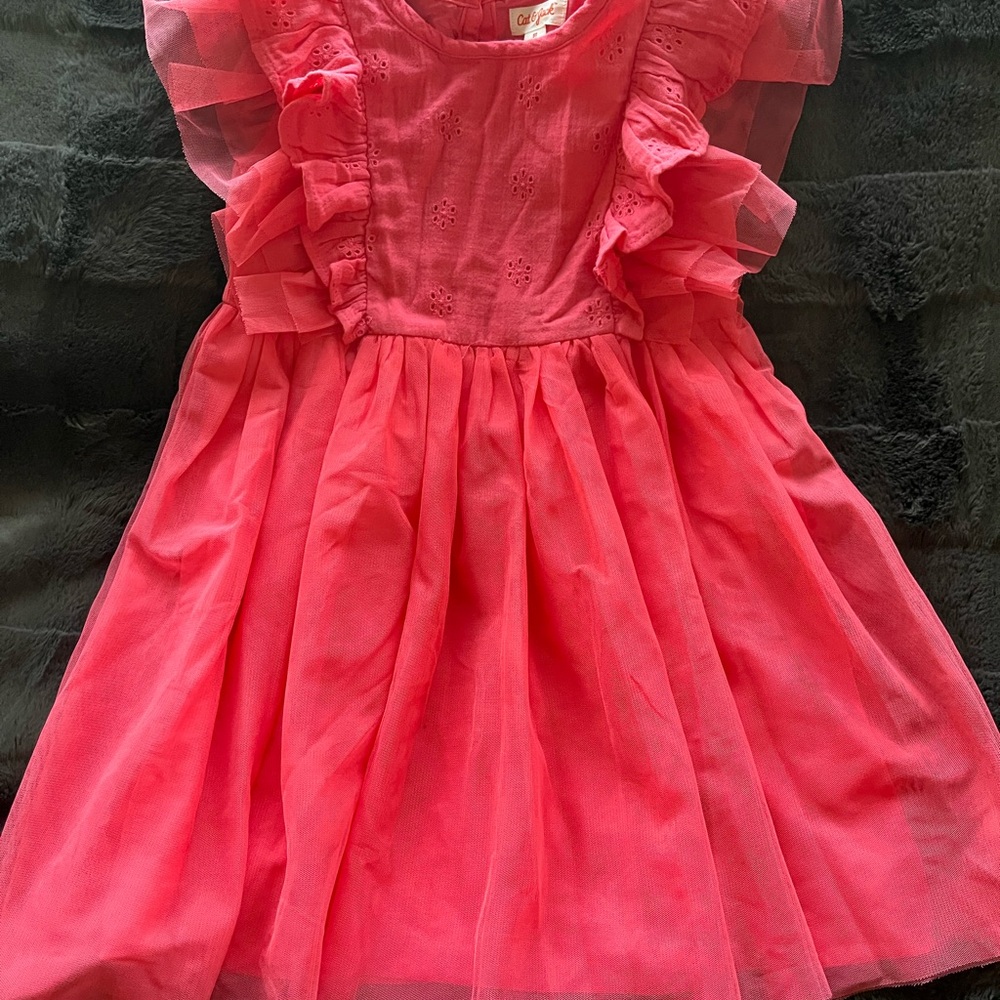 Cat & Jack Vibrant Pink Ruffle Dress
